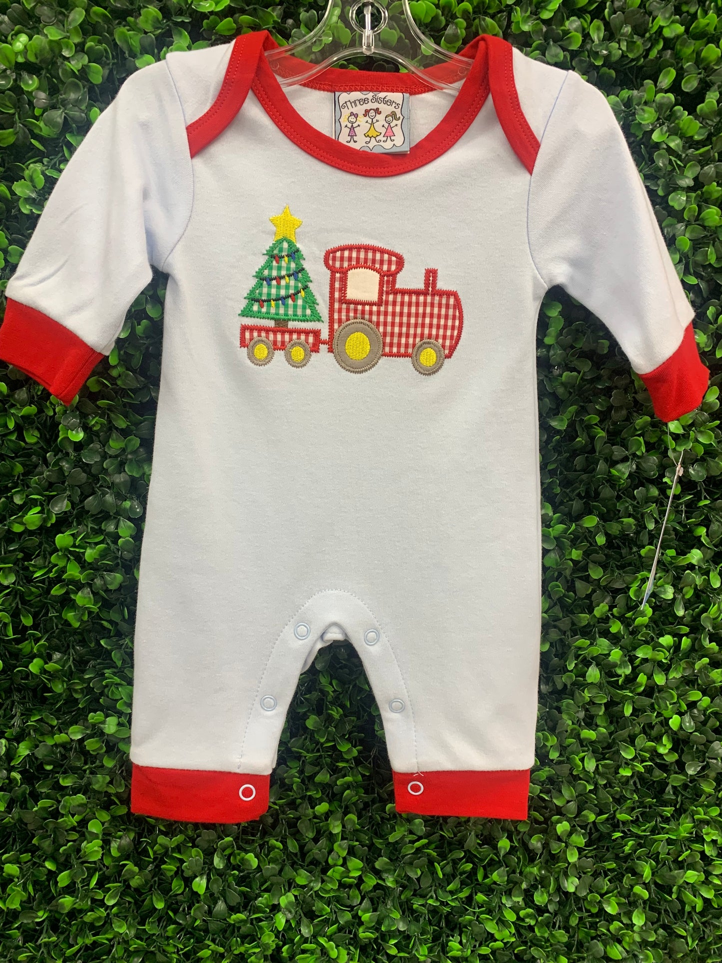 Christmas Train Boys Romper