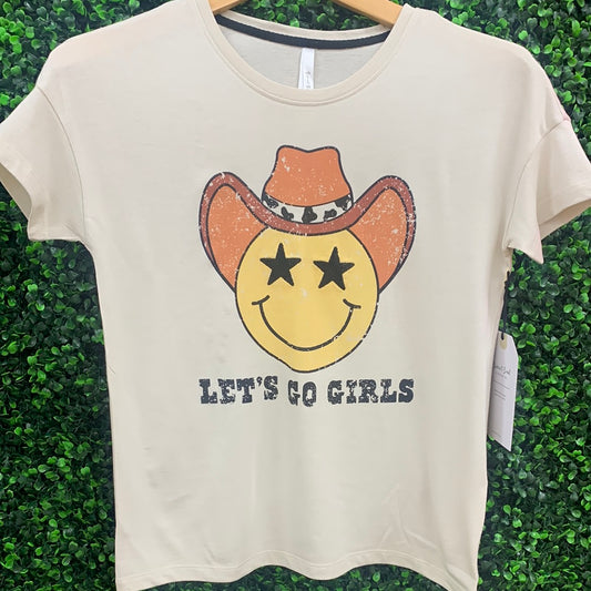 Let’s Go Girls Embroidery Graphic Tee