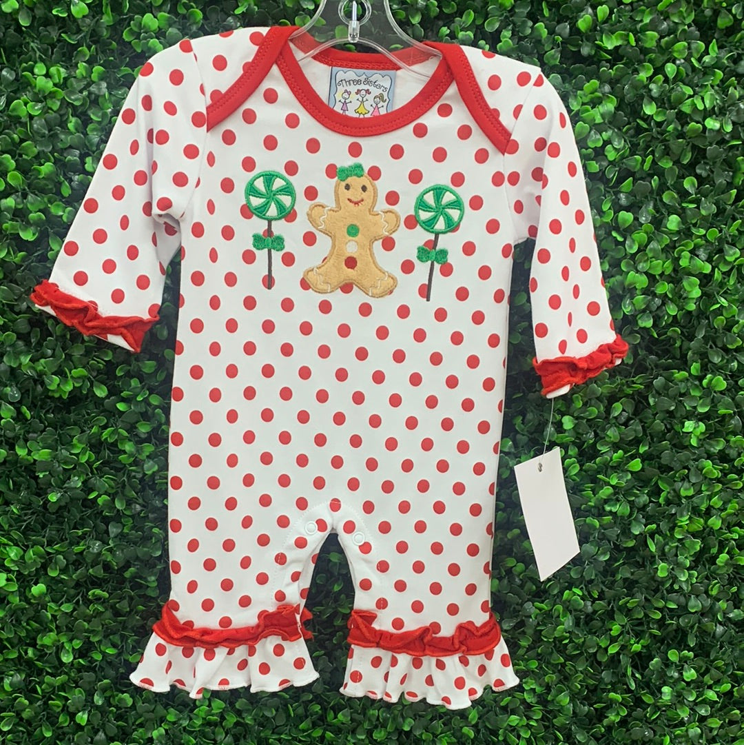 Gingerbread Girls Romper