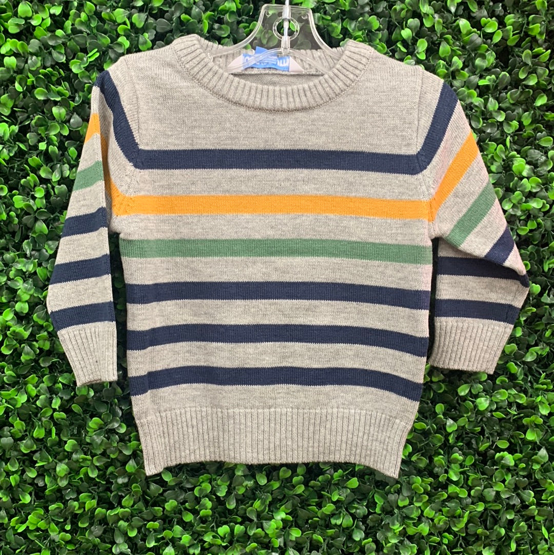 Levi Stripe Knit Crew Neck Sweater