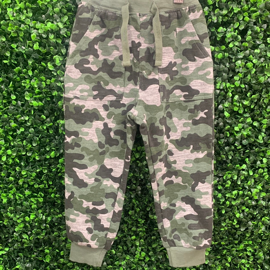 Boys Terry Camo Pants with Pockets