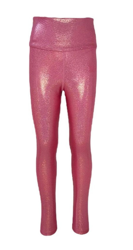 Metallic Pink Athletic Leggings