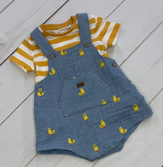 Short Dungaree w/ Shirt Set