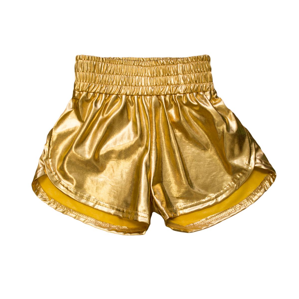 Gold Metallic Shorts