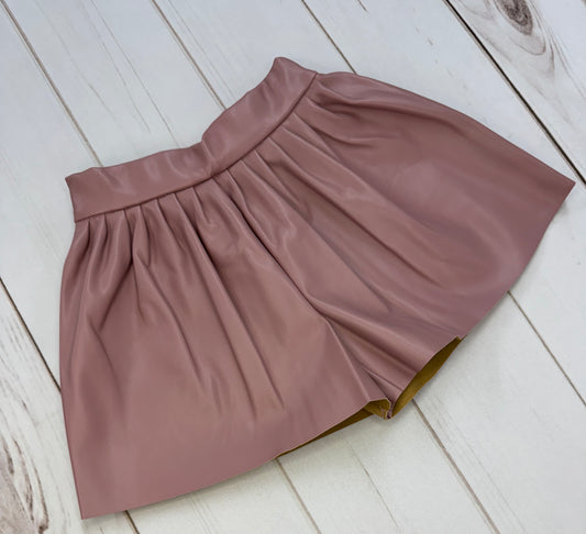 Rose Leather Skirt