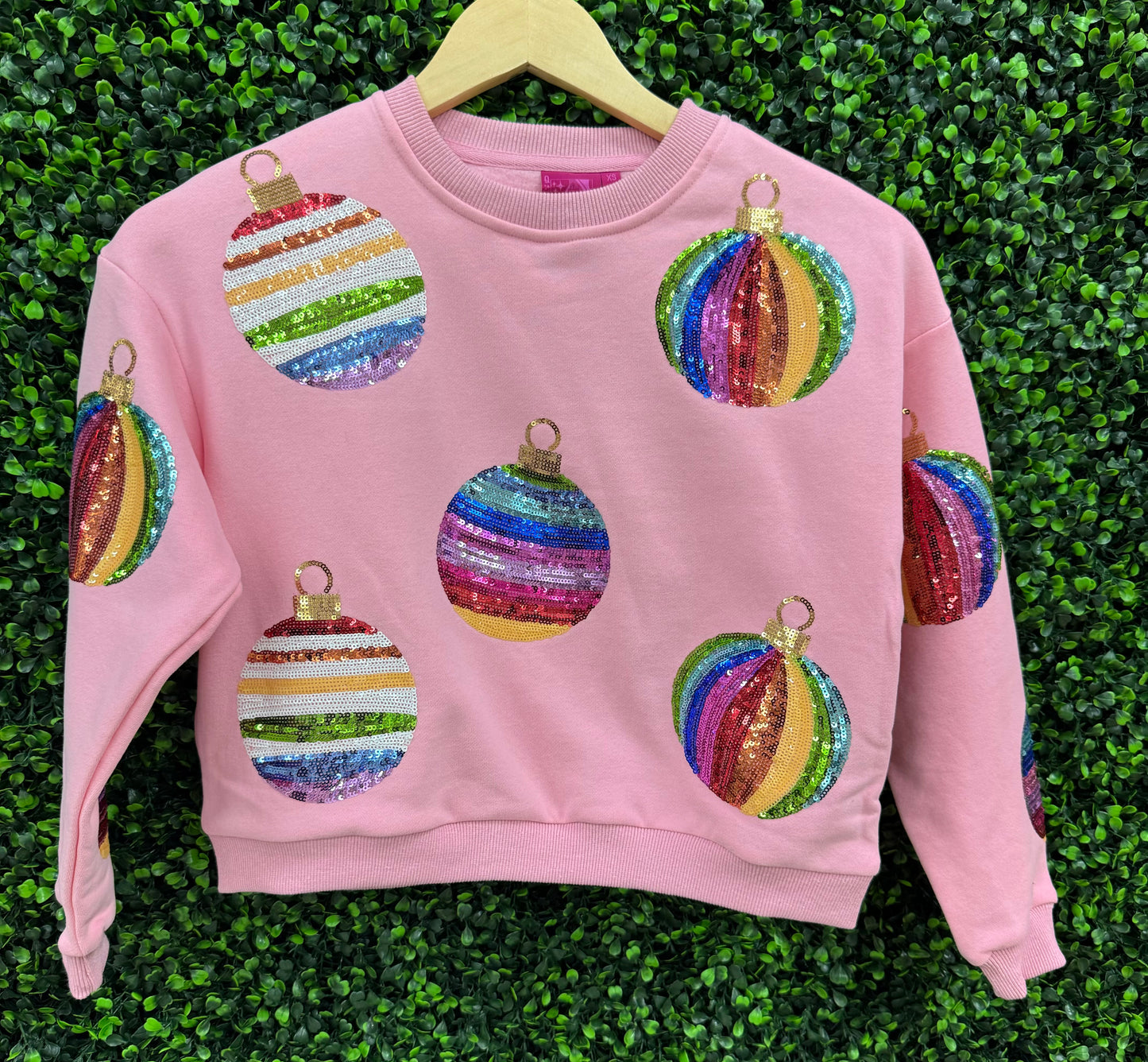 KIDS  Pink Mega Ornament Sweatshirt