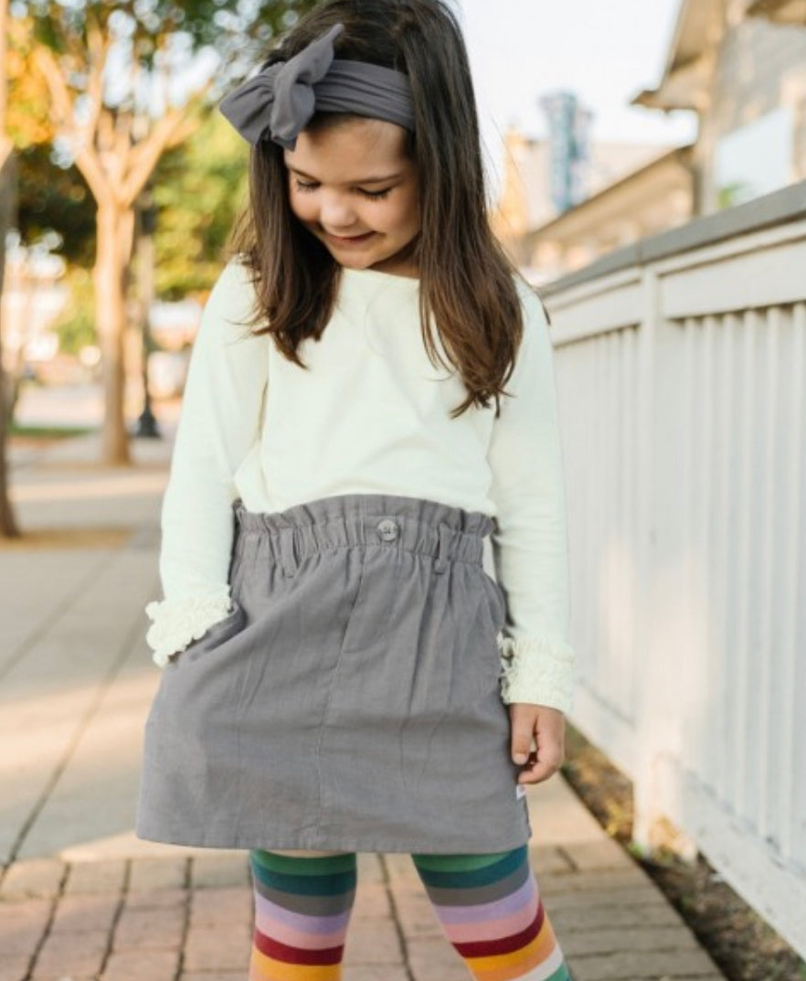 Smoke Corduroy Skirt