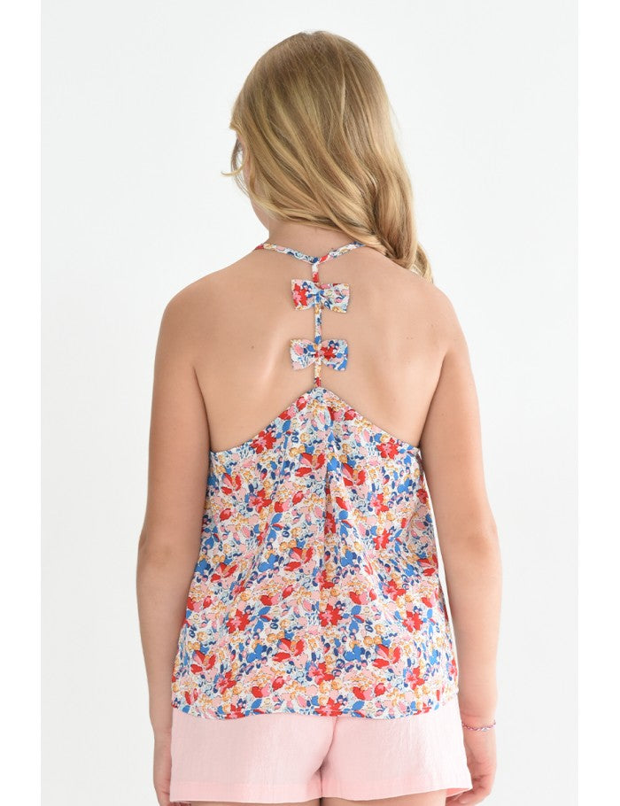 Floral Camisole With Bows