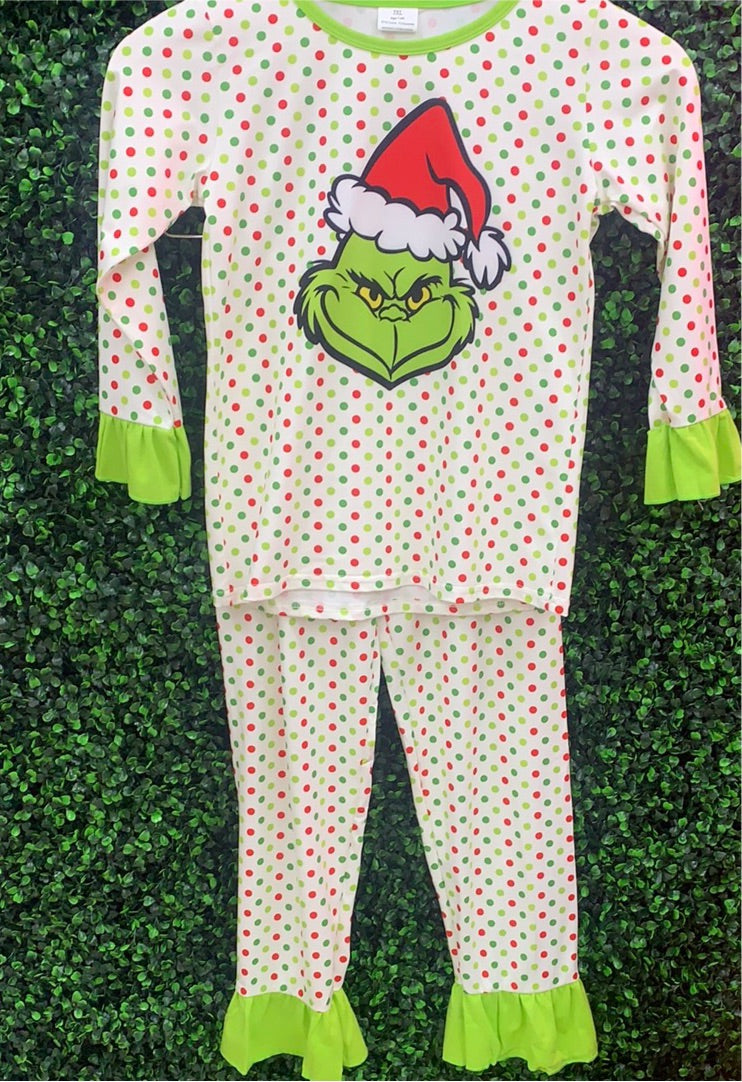 Grinch Dot PJs