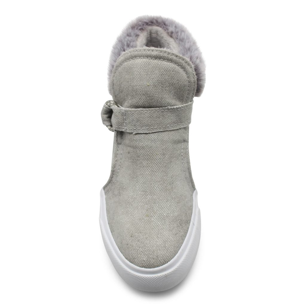 Gray Fur Boots