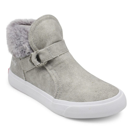 Gray Fur Boots