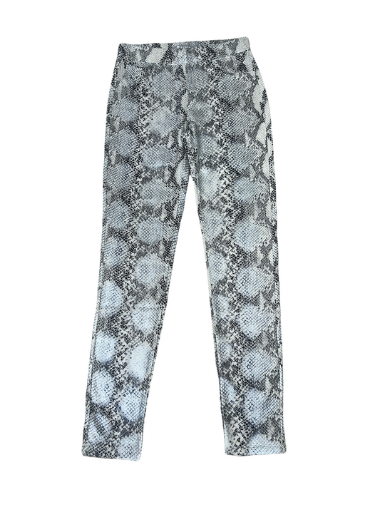 White/Gray Snakeskin Pants