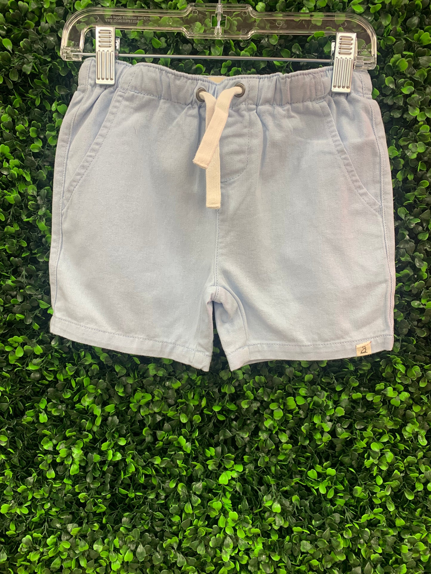 Pale Blue Twill Shorts