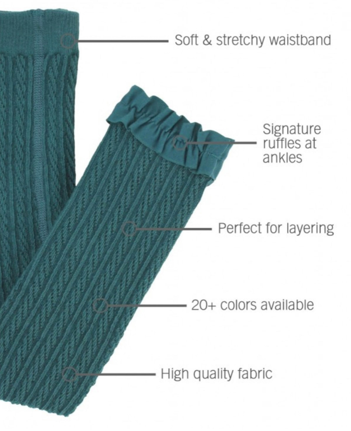 Twlight Cable Knit Ruffle Tights