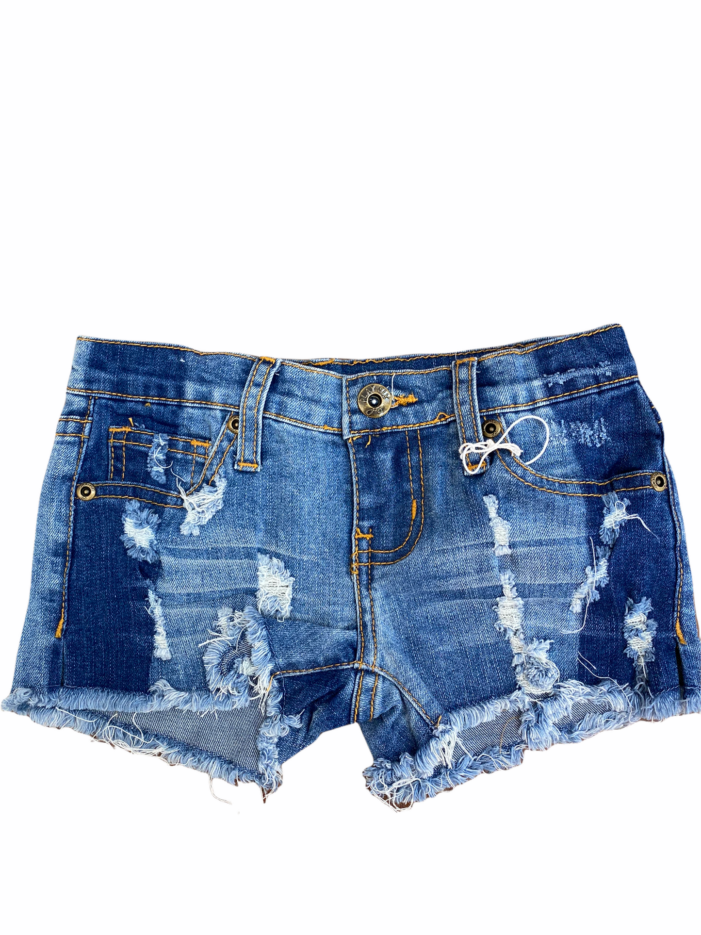 Ripped Denim Shorts Indigo