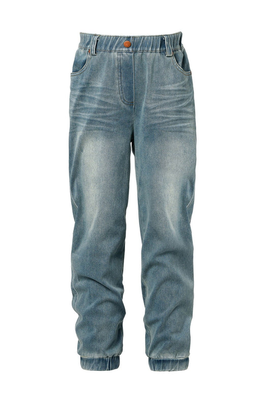 Wash Denim-Like Knit Joggers