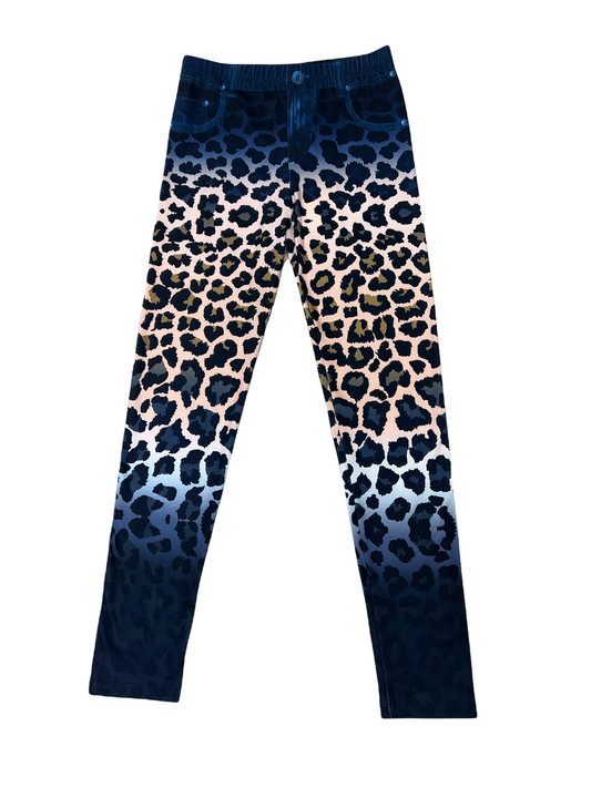 Navy Multi Leopard Print Leggings